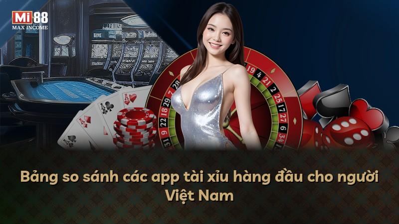 Bảng so sánh các app tài xỉu hàng đầu cho người Việt Nam