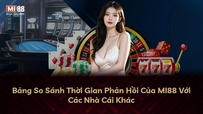 Bảng So Sánh Thời Gian Phản Hồi Của MI88 Với Các Nhà Cái Khác